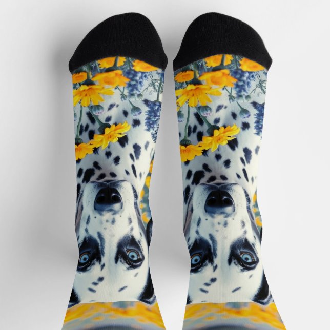 Dalmatiner in den Blume Socken (Oben)