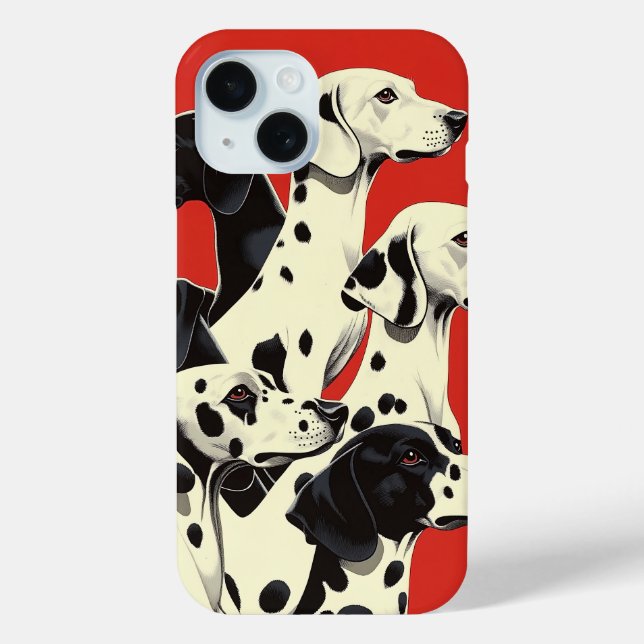 Dalmatiner in der Formation | Bold Dog Art Case-Mate iPhone Hülle (Rückseite)