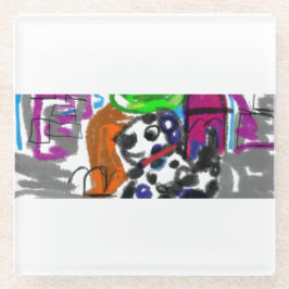 Dalmatiner in der Stadt Glasuntersetzer