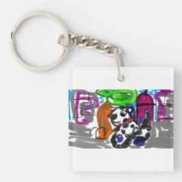 Dalmatiner in der Stadt Schlüsselanhänger