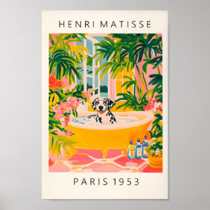 Dalmatiner in einer Badewanne, schönes Bad, Wand a Poster