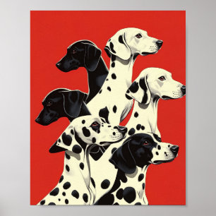 Dalmatiner in Formdruck   Bold Dog Art Poster