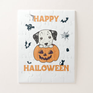 Dalmatiner in Pumpkin Sweet Hunde glückliche Hallo Puzzle