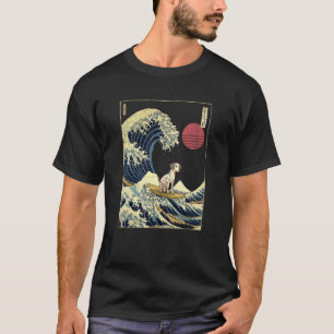 Dalmatiner Japanische Kanagawa-Welle Surf-Hund T-Shirt