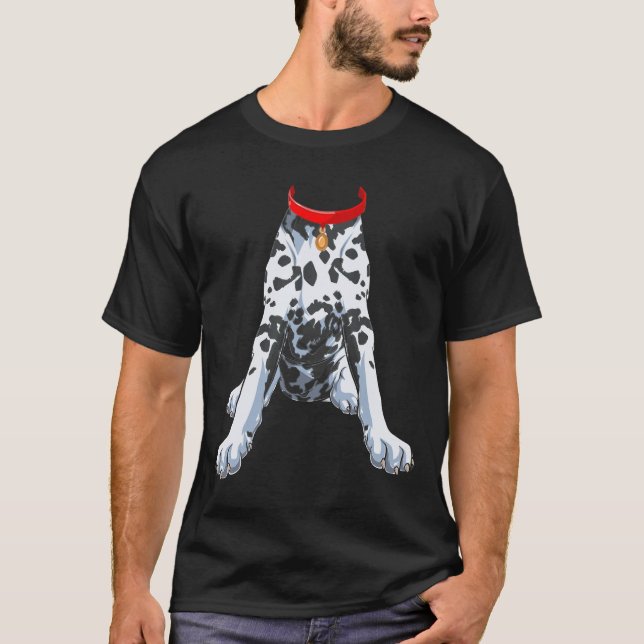 Dalmatiner-Kostüm für Halloween-Hunde-Tiergarnitur T-Shirt (Vorderseite)