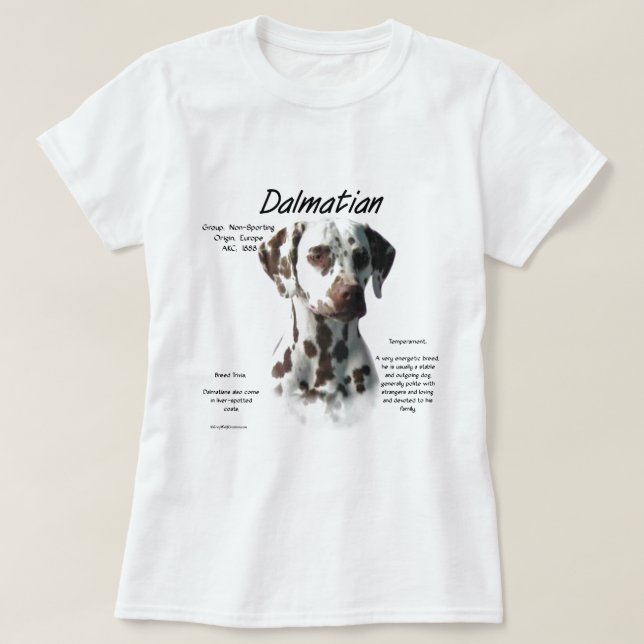 Dalmatiner (Leber) Historie T-Shirt (Design vorne)