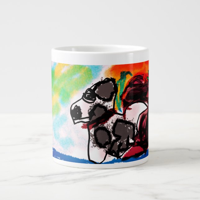 Dalmatiner Liebesstil Jumbo-Tasse (Vorderseite)