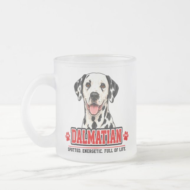 🐾 Dalmatiner Liebhaber Schild 🐾 Mattglastasse (Links)