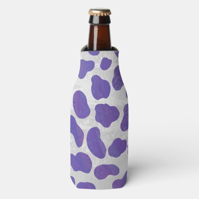 Dalmatiner Lila und weiß Flaschenkühler (Flaschenvorderseite)