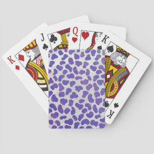 Dalmatiner Lila und Weiß Print Spielkarten