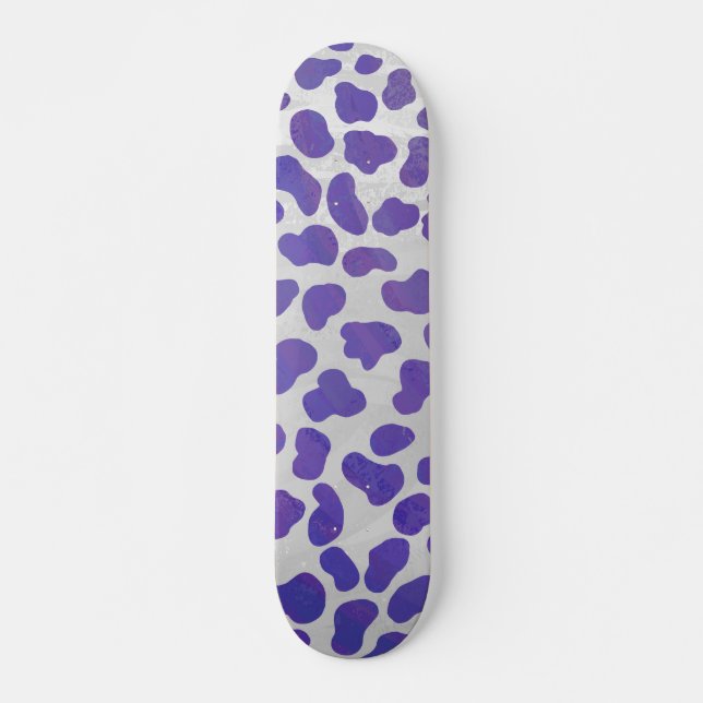 Dalmatiner Lila und weiß Skateboard (Vorne)