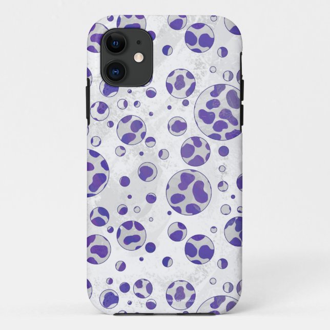 Dalmatiner Lila und White Polka Dot Case-Mate iPhone Hülle (Rückseite)