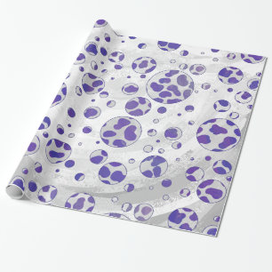Dalmatiner Lila und White Polka Dot Geschenkpapier