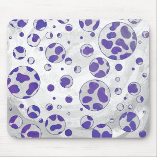 Dalmatiner Lila und White Polka Dot Mousepad