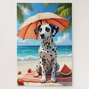 Dalmatiner Luxus-Strandszene Puzzle
