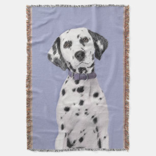Dalmatiner Malerei - Niedliche Original Hunde Kuns Decke