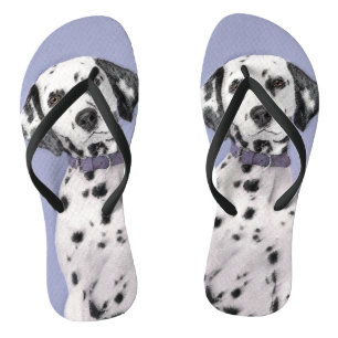 Dalmatiner Malerei - Niedliche Original Hunde Kuns Flip Flops