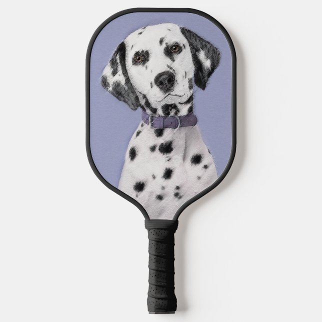 Dalmatiner Malerei - Niedliche Original Hunde Kuns Pickleball Schläger (Vorderseite)