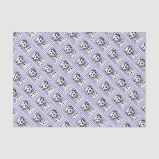 Dalmatiner Malerei - Niedliche Original Hunde Kuns Seidenpapier (Vorderseite)