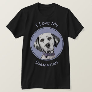 Dalmatiner Malerei - Niedliche Original Hunde Kuns T-Shirt