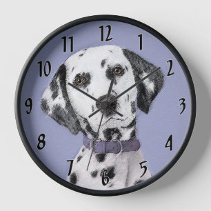 Dalmatiner-Malerei - Süße originelle Hundekunst Uhr