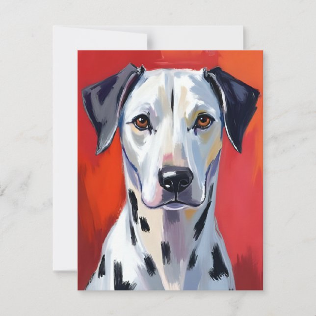 Dalmatiner Malhund Haustier Dankeskarte (Vorderseite)