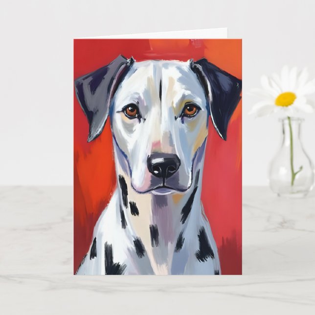 Dalmatiner Malhund Haustier Karte (Kleine Pflanze)