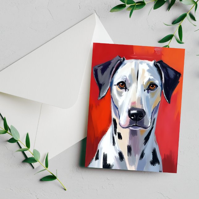 Dalmatiner Malhund Haustier Postkarte (Von Creator hochgeladen)