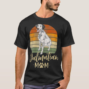 Dalmatiner Mama Retro Sunset Dalmatiner Lover T-Shirt