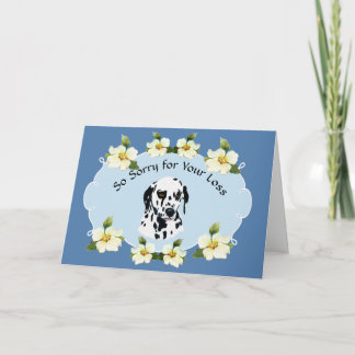 Dalmatiner mit Blue Dogwood Beileid Karte