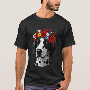 Dalmatiner mit Blumenkronen T-Shirt