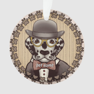 Dalmatiner mit Brille Ornament