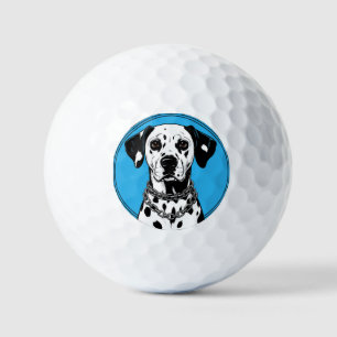 Dalmatiner mit Kettenhalsband Golfball
