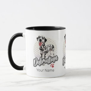 Dalmatiner mit Pfote Vintage-Hundefreunde-Design Tasse