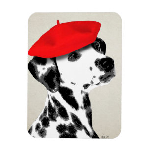 Dalmatiner mit Red Beret Magnet
