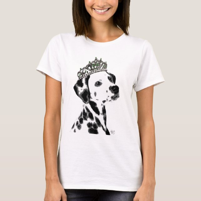 Dalmatiner mit Tiara 2 T-Shirt (Vorderseite)