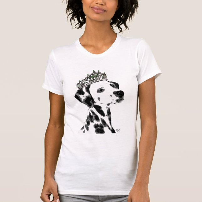 Dalmatiner mit Tiara 2 T-Shirt (Vorderseite)