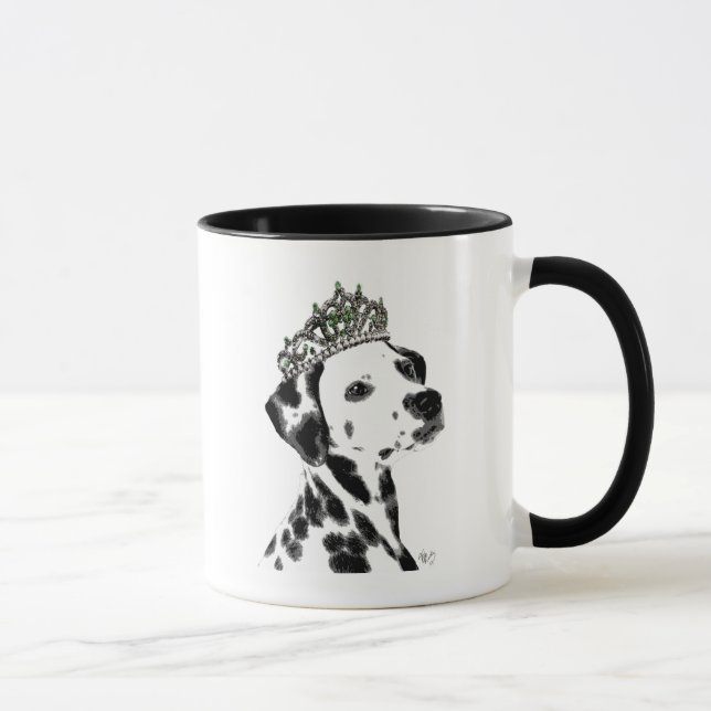 Dalmatiner mit Tiara 2 Tasse (Rechts)