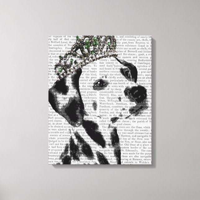 Dalmatiner mit Tiara Leinwanddruck (Vorderseite)