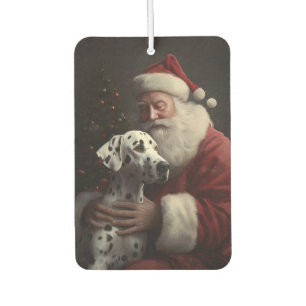 Dalmatiner mit Weihnachtsmann Festives Weihnachten Autolufterfrischer
