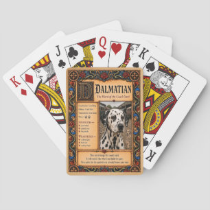 Dalmatiner, mittelalterliche Bestiarien-Kunst Spielkarten