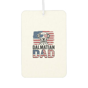 Dalmatiner Papa Patriotisches Vintage-Hund-Shirt-D Autolufterfrischer