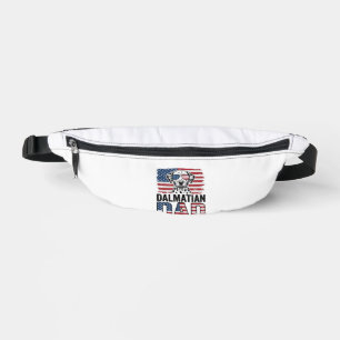 Dalmatiner Papa Patriotisches Vintage-Hund-Shirt-D Bauchtasche