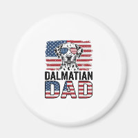 Dalmatiner Papa Patriotisches Vintage-Hund-Shirt-D