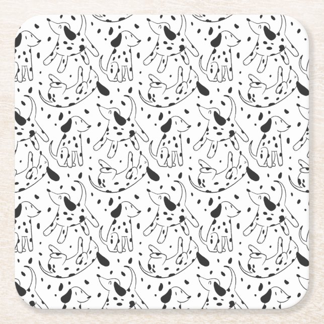 Dalmatiner Pattern Rechteckiger Pappuntersetzer (Vorderseite)