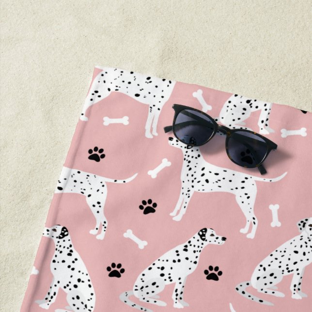 Dalmatiner Paws and Bones Beach Handtuch (Beispiel)