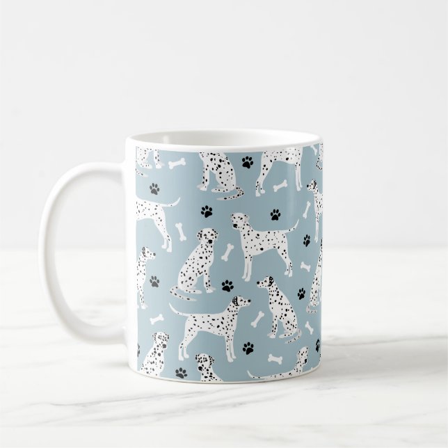 Dalmatiner Paws and Bones Kaffee Tasse (Links)
