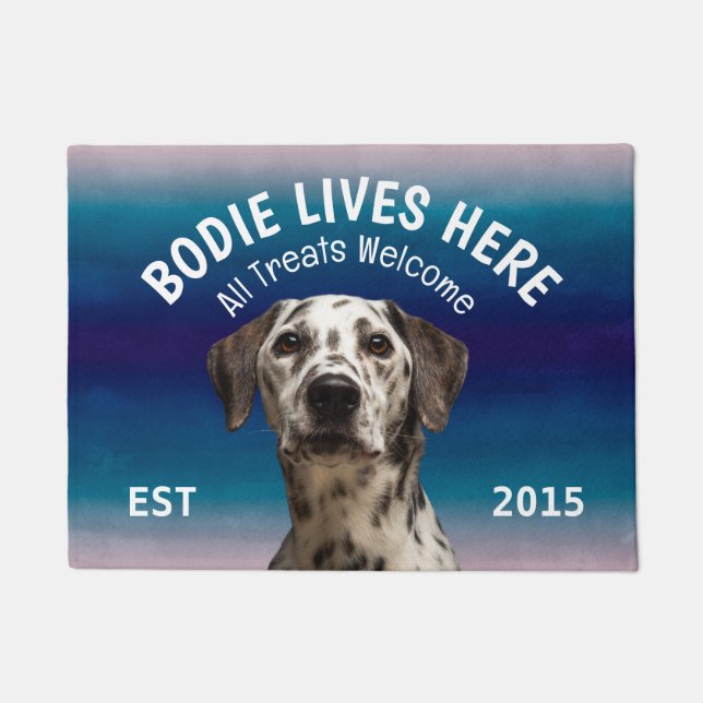 Dalmatiner Personalisiert Hund Lover Doormat Fußmatte (Vorderseite)