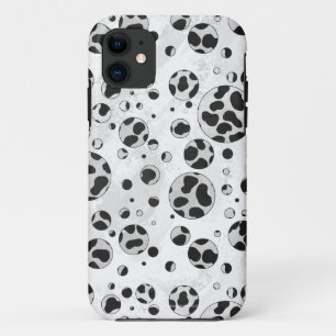 Dalmatiner Polka Dot Black und White iPhone 11 Hülle