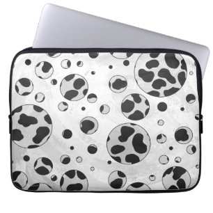Dalmatiner Polka Dot Black und White Laptopschutzhülle